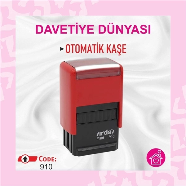 Otomatik%20Kaşe%20Sırdaş%20910%20Kırmızı%2010%20x%2026%20mm%20(3/8’’%20x%201-1/32’’)