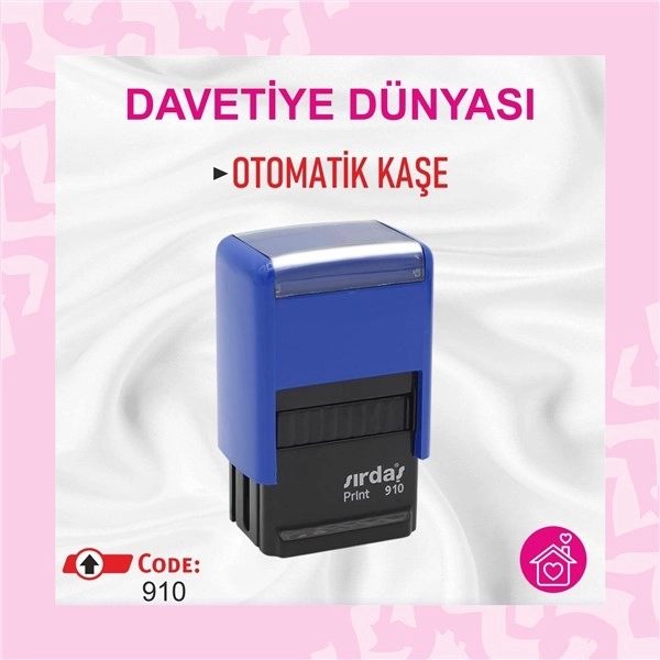 Otomatik%20Kaşe%20Sırdaş%20910%20Mavi%2010%20x%2026%20mm%20(3/8’’%20x%201-1/32’’)
