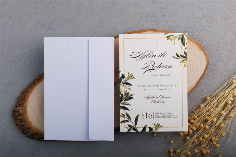 Modern Davetiye 1040 | Enfa Davetiye Kataloğu