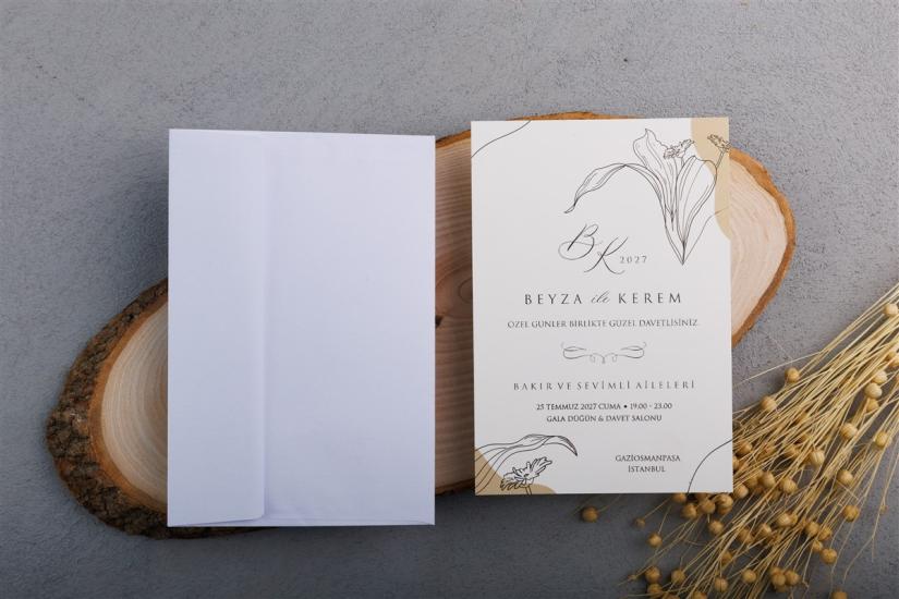 Modern Davetiye 1085 | Enfa Davetiye Kataloğu