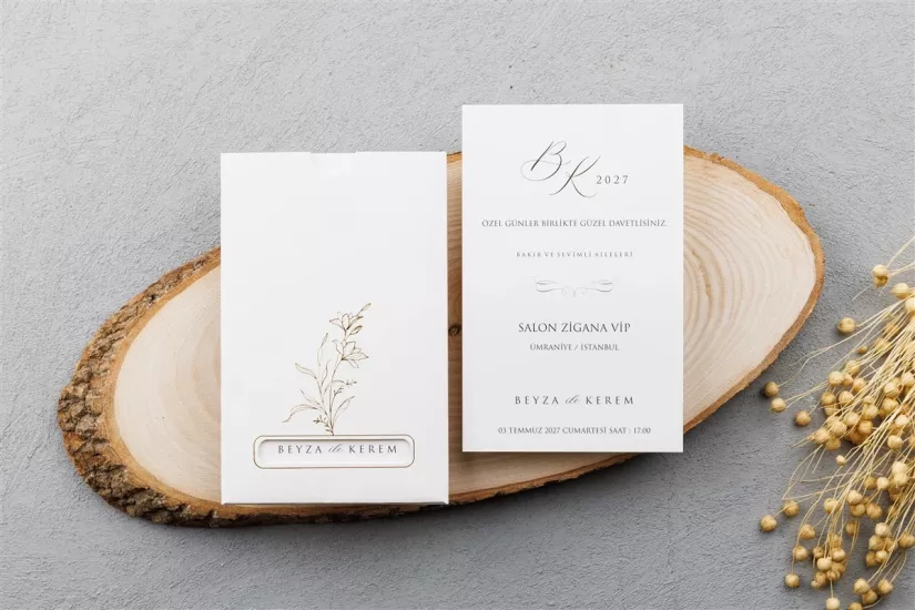 Modern Davetiye 1323 | Enfa Davetiye Kataloğu