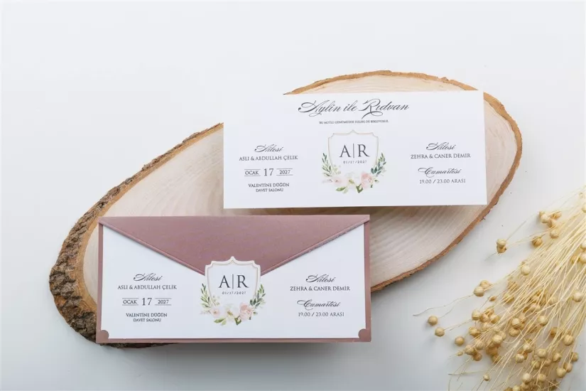 Modern Davetiye 1360 | Enfa Davetiye Kataloğu