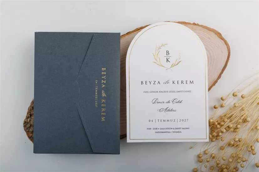 Modern Davetiye 1445 | Enfa Davetiye Kataloğu