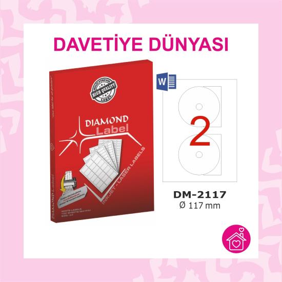 Laser | InkJet Hazır A4 Etiket Çap 117 mm 