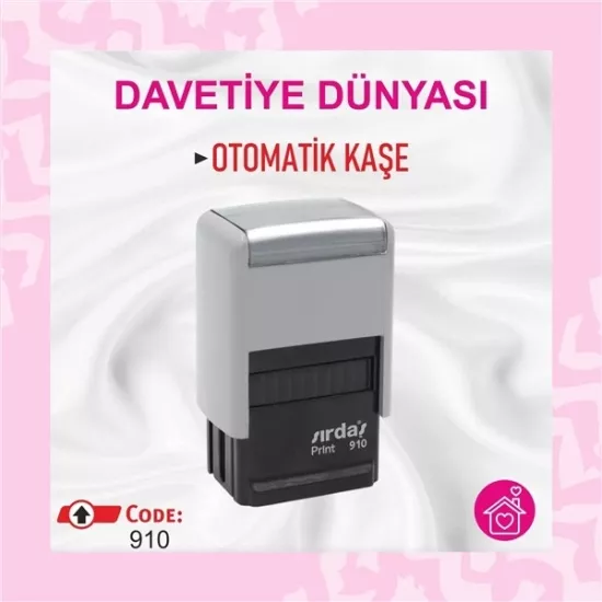 Otomatik Kaşe Serisi Sırdaş 910: Gri 10 x 26 mm