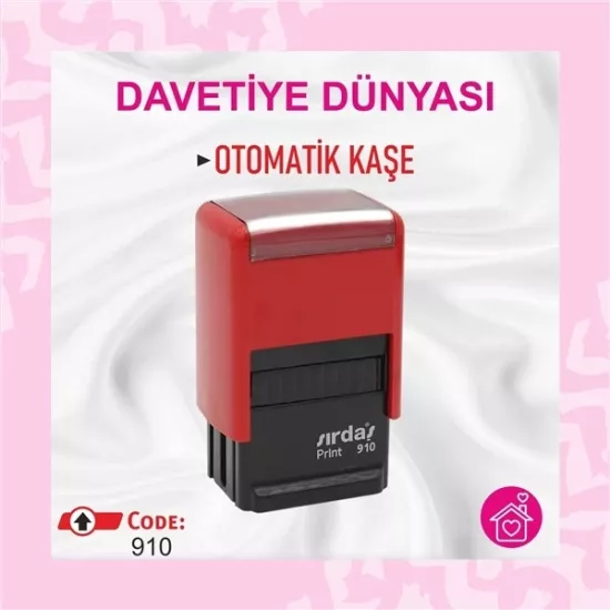 Otomatik Kaşe Serisi Sırdaş 910 Kırmızı 10 x 26 mm