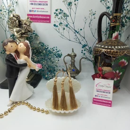 Açık Kahverengi Davetiye Püskülü ve Püskül Fiyat