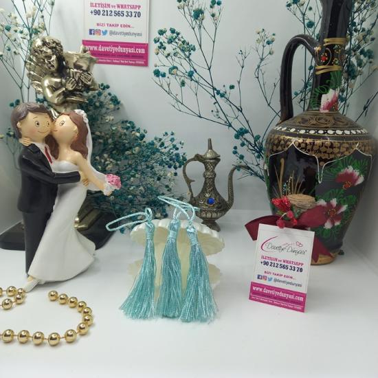 Açık Mavi Davetiye Püskülü ve Püskül Fiyatları