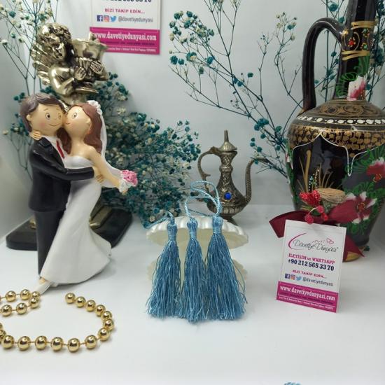 Açık Turkuaz  Davetiye Püskülü ve Püskül Fiyatları