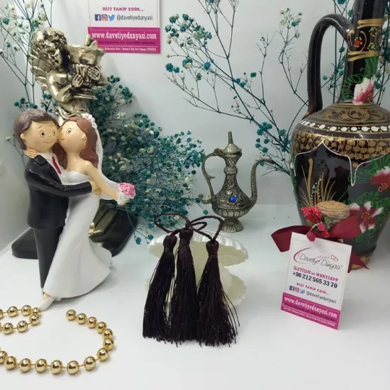 Barut Kahverengi Davetiye Püskülü ve Püskül Fiyat