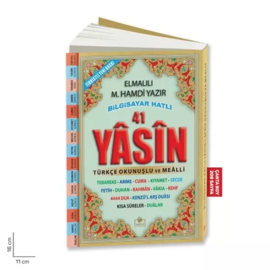 Çanta Boy Yasin-i Şerif 208 İsim Etiket Baskılı 