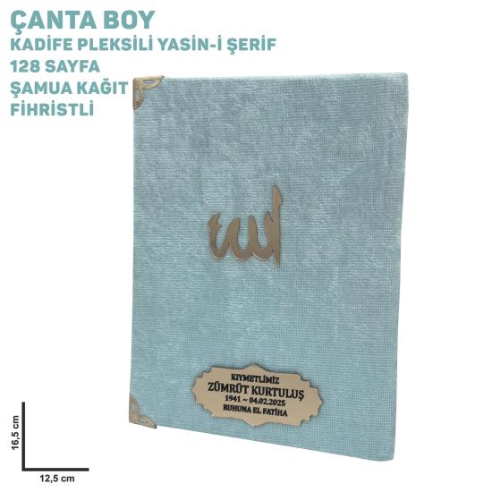 Mavi Kadife Pleksi İsimli Yasin Kitabı