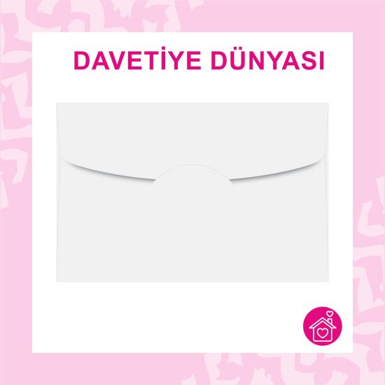 Davetiye Zarfı Çentikli Beyaz 11.5 x 17.5 80gr