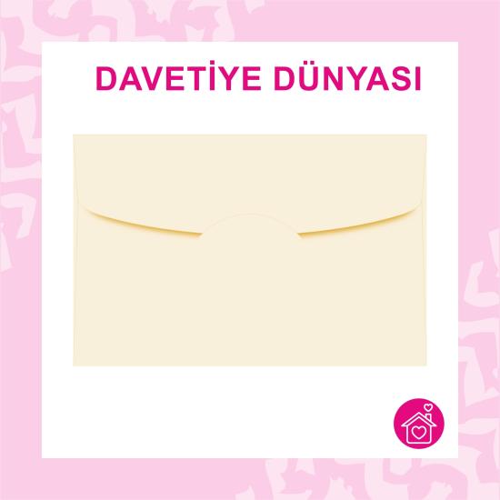 Davetiye Zarfı Çentikli Beyaz 11.5 x 17.5 80gr