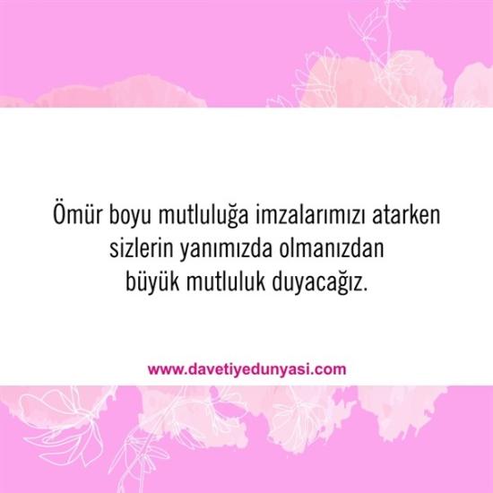 Duyulmamış Anlamlı Düğün Davetiye Sözleri 