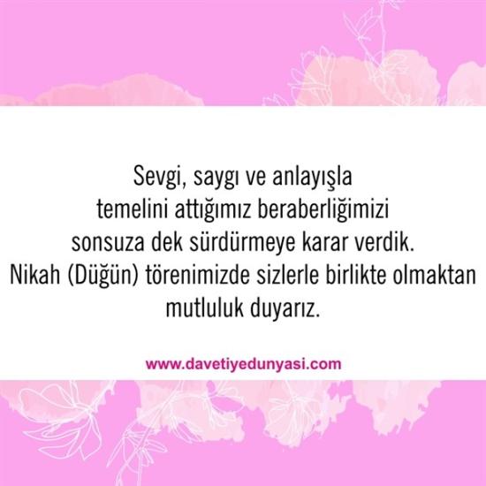 Duyulmamış Anlamlı Düğün Davetiye Sözleri 
