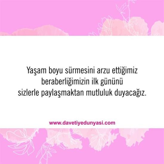 Duyulmamış Anlamlı Düğün Davetiye Sözleri 