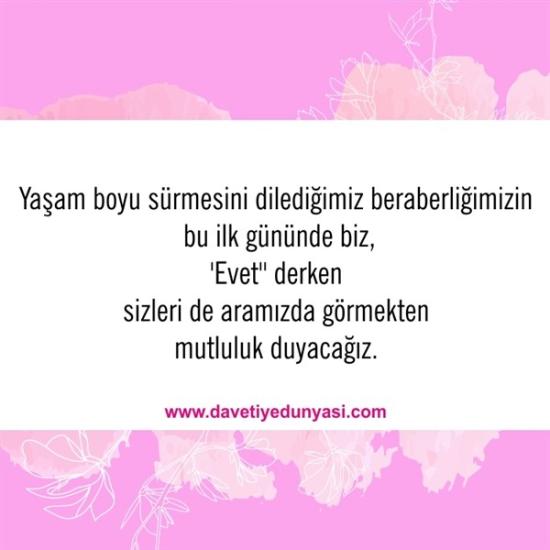 Duyulmamış Anlamlı Düğün Davetiye Sözleri 