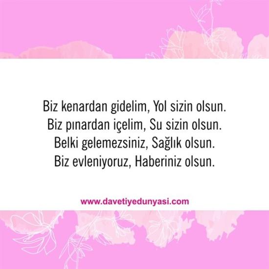 Duyulmamış Anlamlı Düğün Davetiye Sözleri 