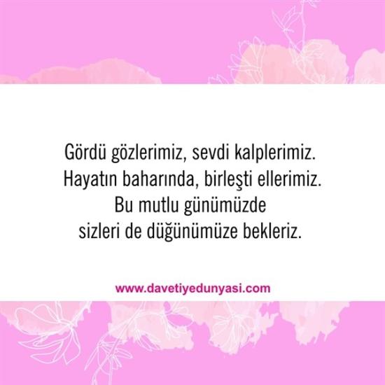Duyulmamış Anlamlı Düğün Davetiye Sözleri 