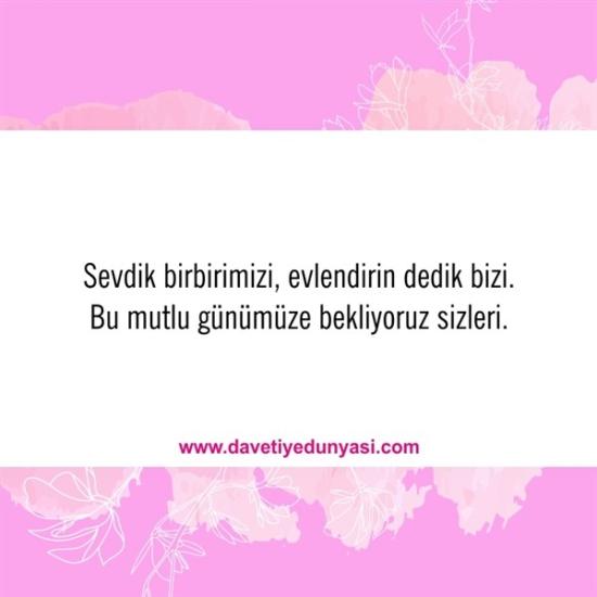 Duyulmamış Anlamlı Düğün Davetiye Sözleri 