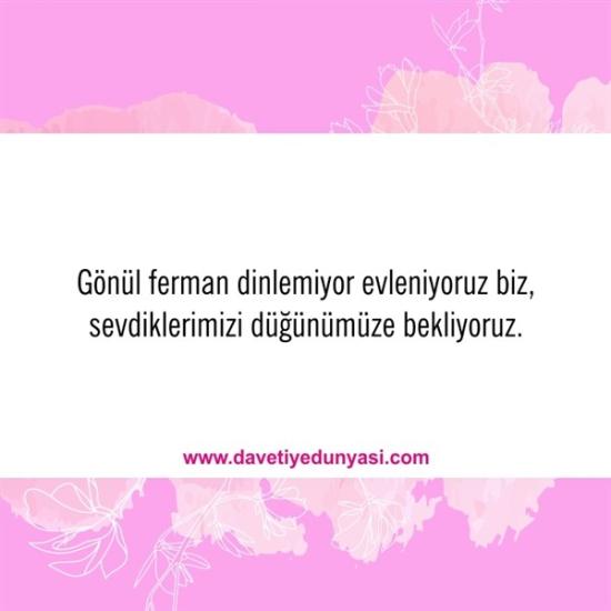 Duyulmamış Anlamlı Düğün Davetiye Sözleri 