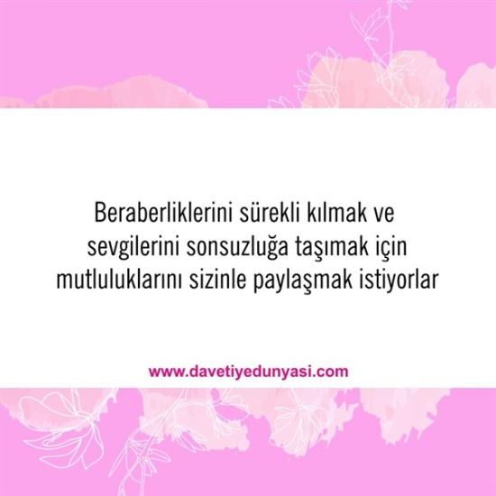 Duyulmamış Anlamlı Düğün Davetiye Sözleri 