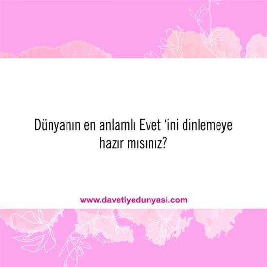 Duyulmamış Anlamlı Düğün Davetiye Sözleri 