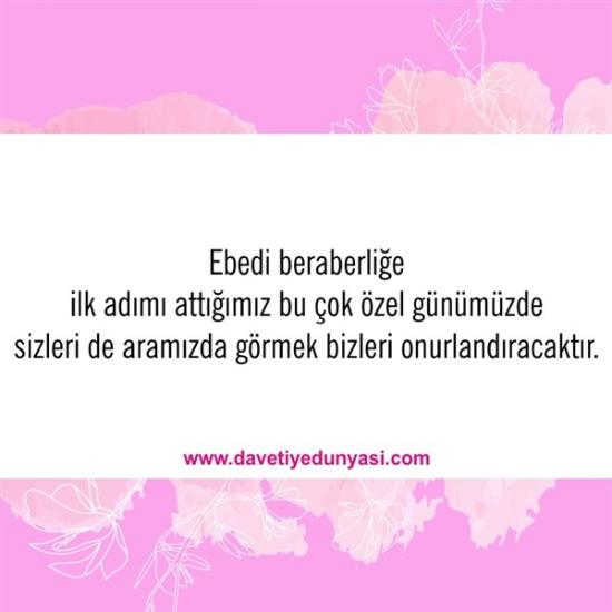Duyulmamış Anlamlı Düğün Davetiye Sözleri 