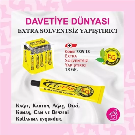 F&G Fix Ekstra Solventsiz Yapıştırıcı 18 gr