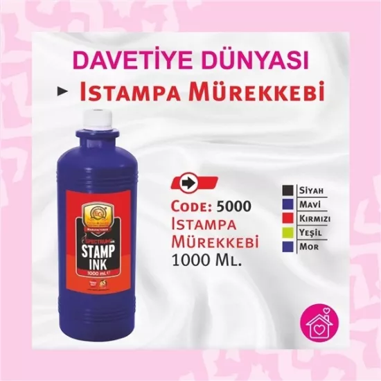 Istampa Mürekkebi 1000 ml. Mor 