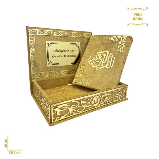 Kadife Sandık Versace Gold Kur’an-ı Kerim