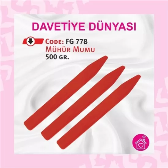 Kırılgan Güvenlik Mühür Mumu 500 gr. 