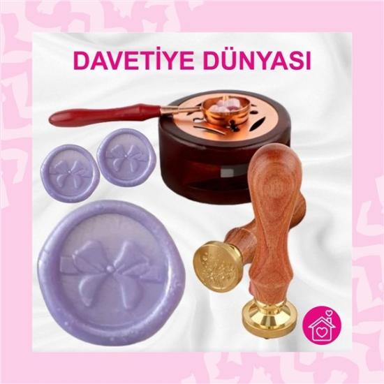 Mor Salkım Mühür Mumu 1 Kutu (10 Çubuk) Pastel 