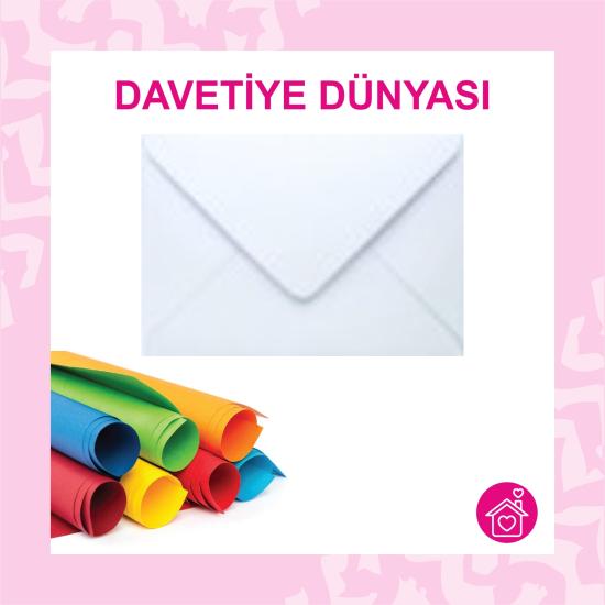 Kartvizit Zarfı 7,5 x 11,5  1. Hamur 110 gr Beyaz 