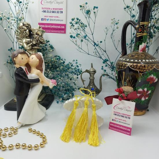 Safran Sarı Davetiye Püskülü ve Püskül Fiyatları