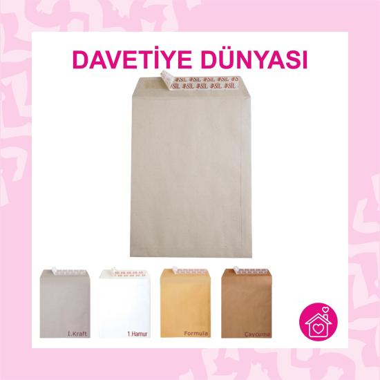 Torba Zarf Silikonlu 33 x 45 İmitasyon Kraft 90gr